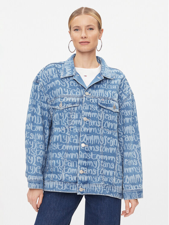 

Джинсовая куртка оверсайз Tommy Jeans, синий