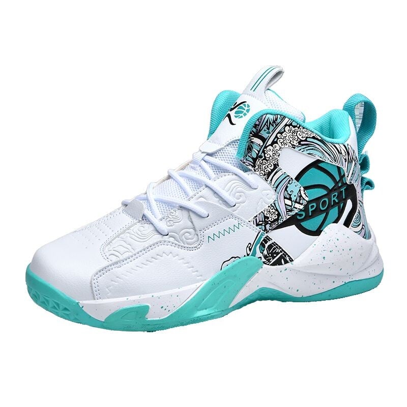 

Баскетбольные кроссовки Basketball Shoes Men Mid-Top Kuding, белый