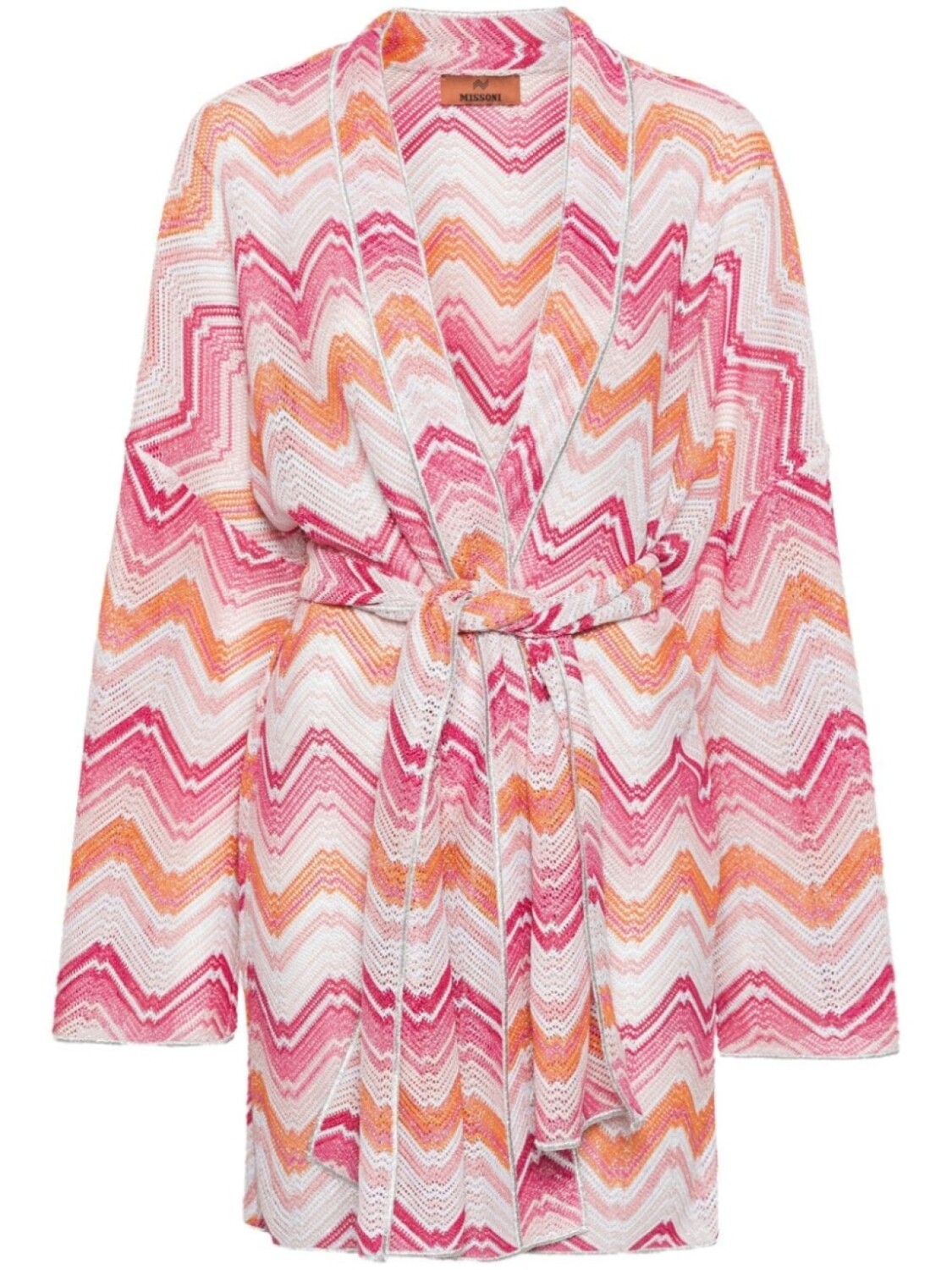 

Missoni кардиган с узором зигзаг, розовый