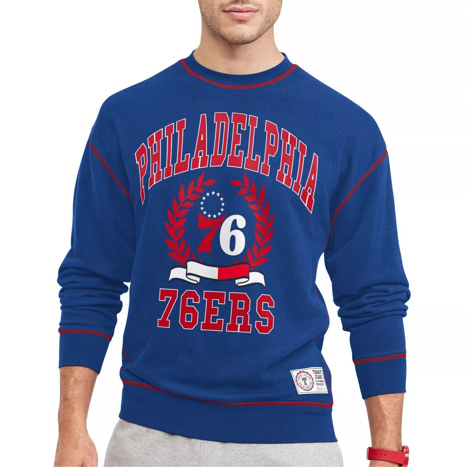 

Мужской свитшот Tommy Jeans Royal Philadelphia 76ers Peter French Terry