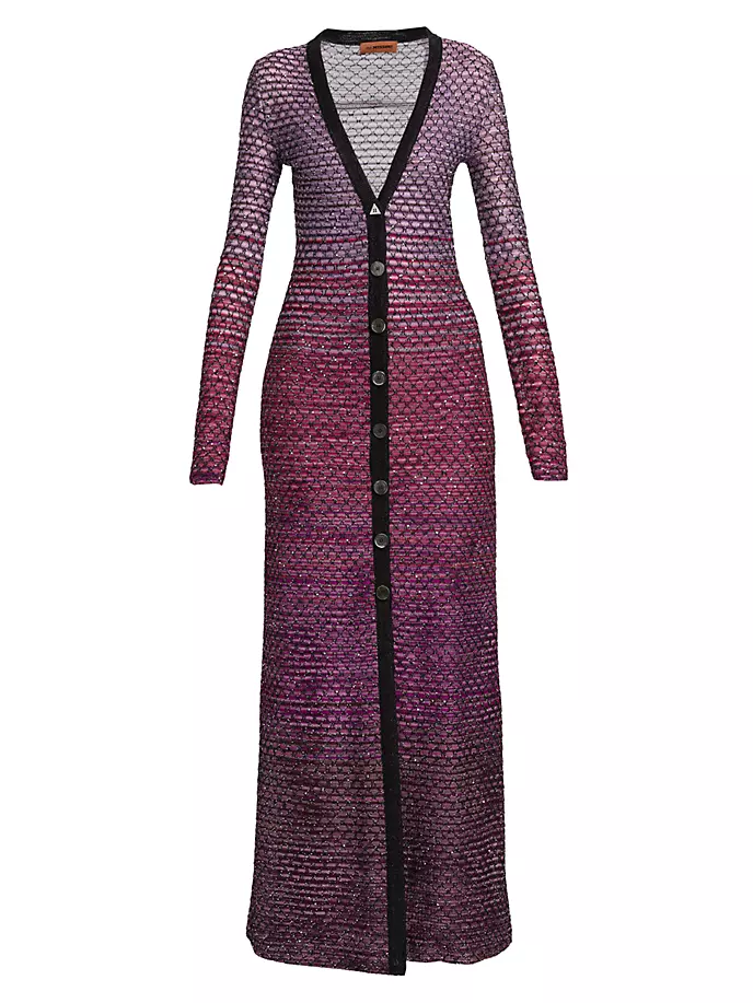

Длинный кардиган вязки с пайетками Missoni, мультиколор