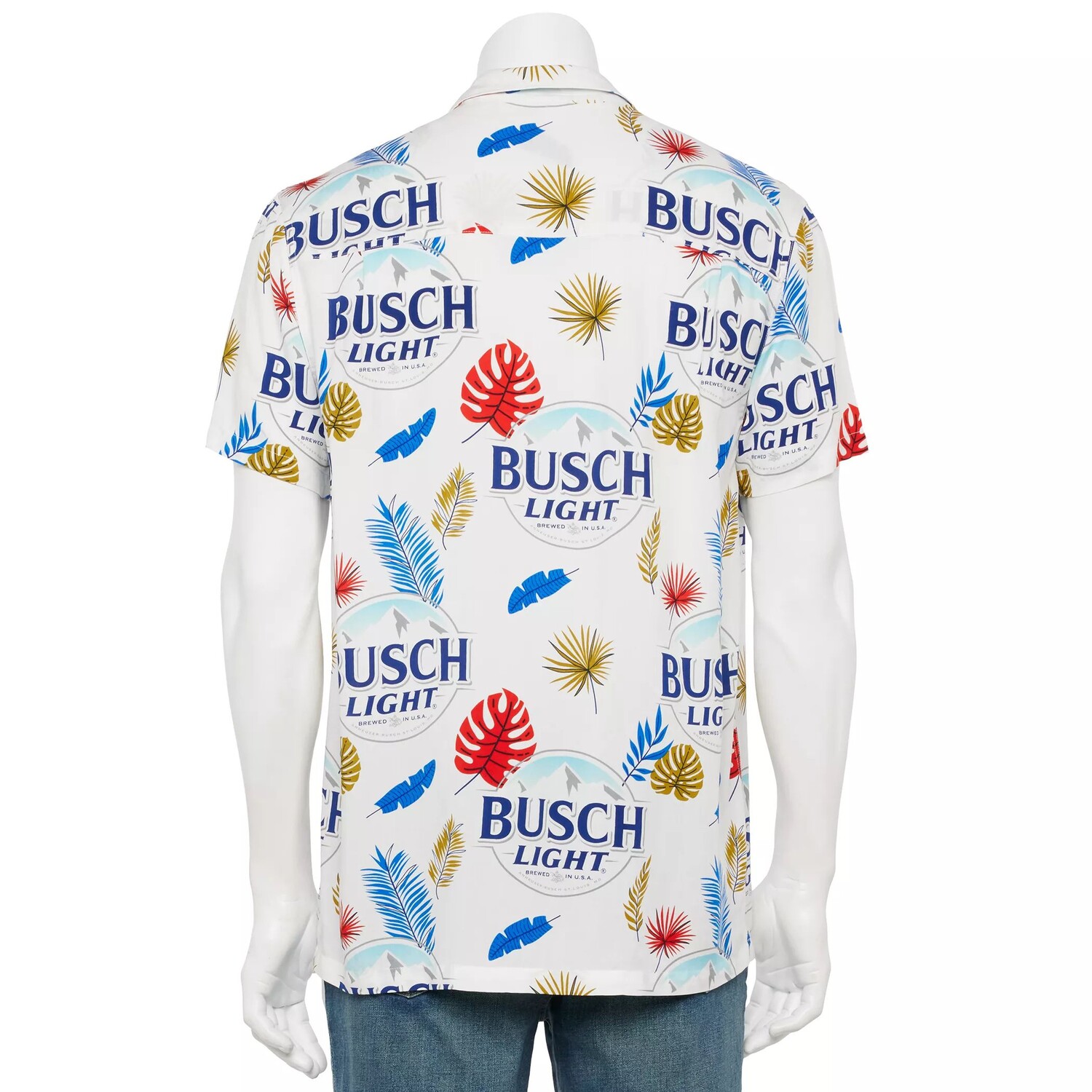

Мужская походная рубашка на пуговицах Busch Light Beer Licensed Character