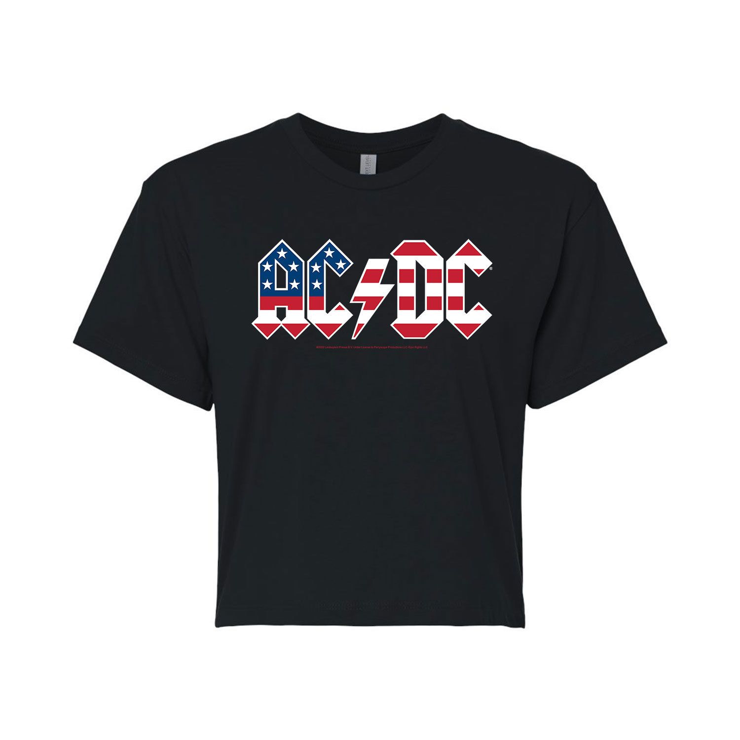 Укороченная футболка с логотипом AC/DC Patriotic для юниоров Licensed Character укороченная худи с графическим рисунком ac dc patriotic для юниоров licensed character