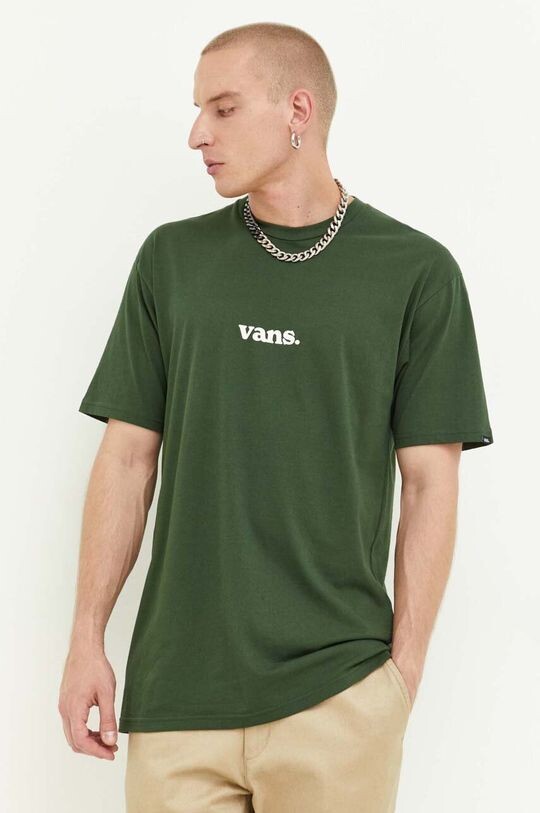 

Хлопковая футболка Vans, зеленый