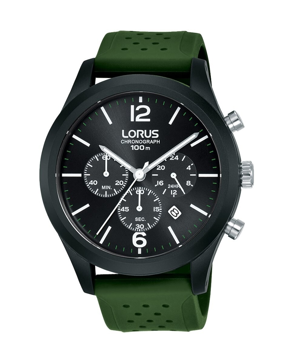 

Мужские силиконовые часы Sport man RT361HX9 с зеленым ремешком Lorus, зеленый