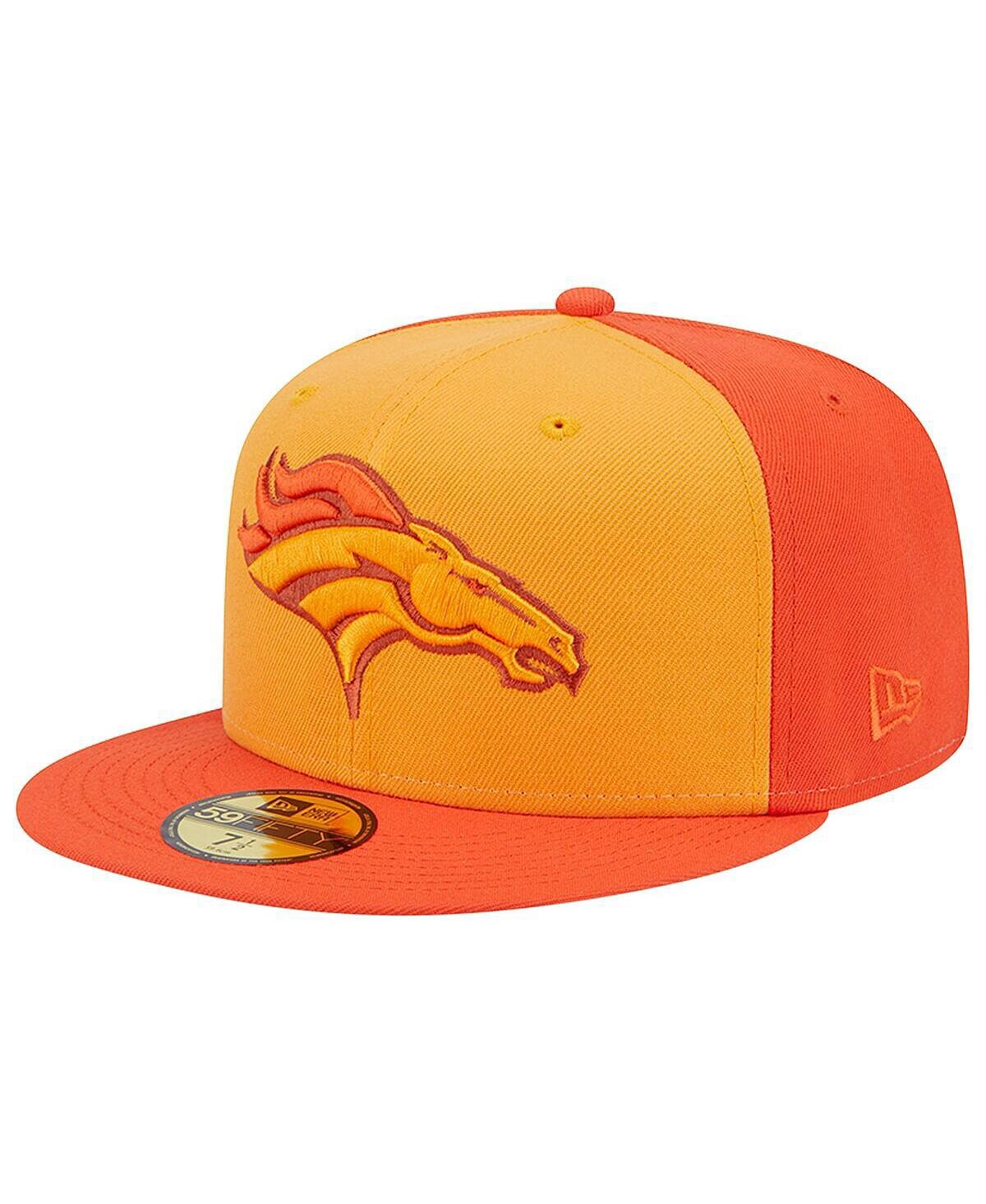 

Мужская оранжевая приталенная шляпа Denver Broncos Tri-Tone 59FIFTY New Era