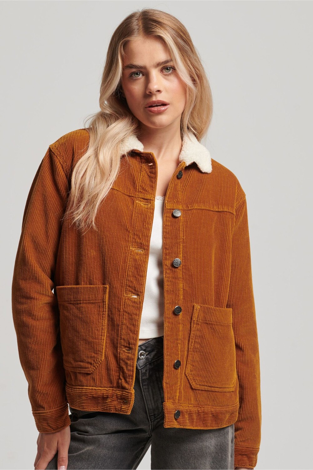 

Вельветовая куртка с рабочей одеждой Superdry, оранжевый