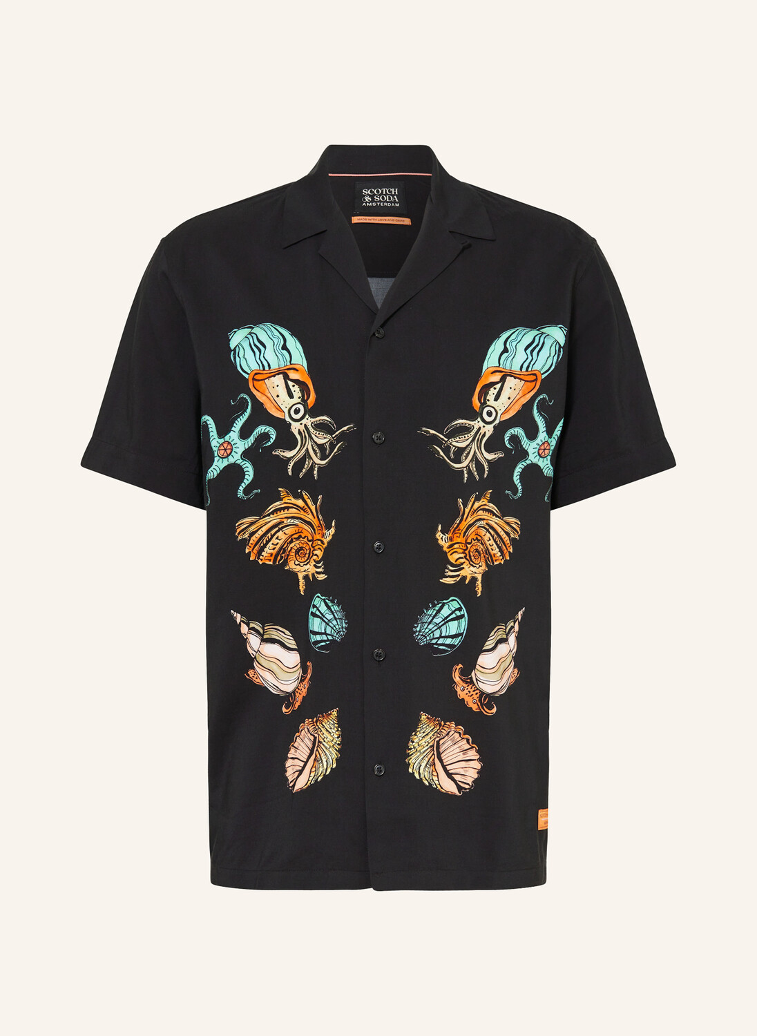 

Курортная рубашка комфортного кроя Scotch & Soda, черный