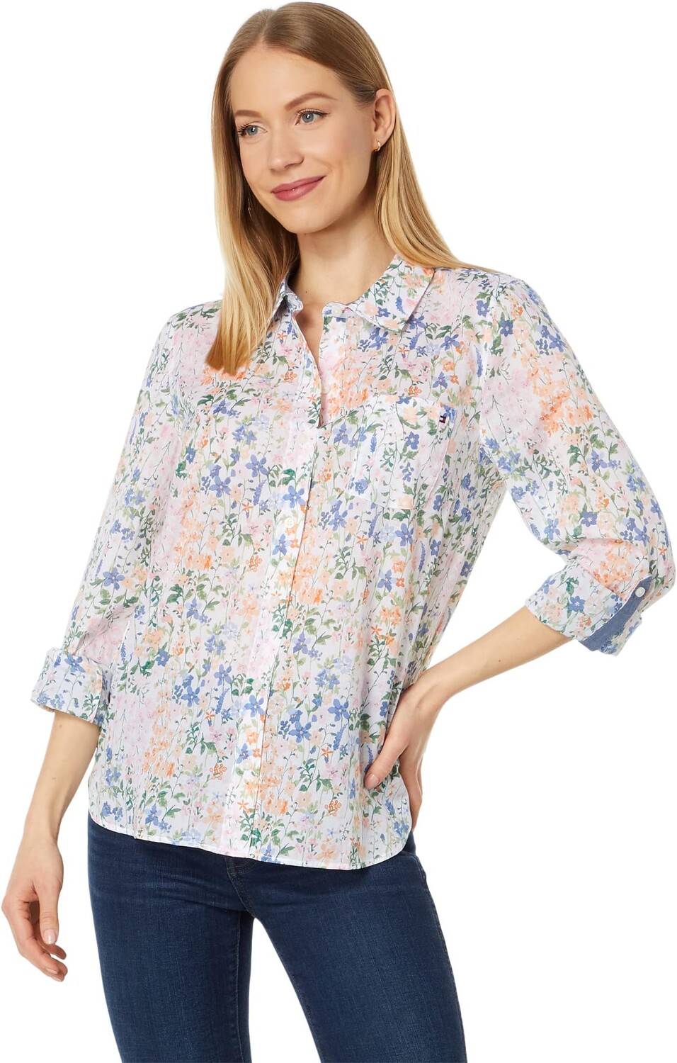 

Ролл Таб Морской Сад Tommy Hilfiger, цвет Seaside Garden/Ivory Multi