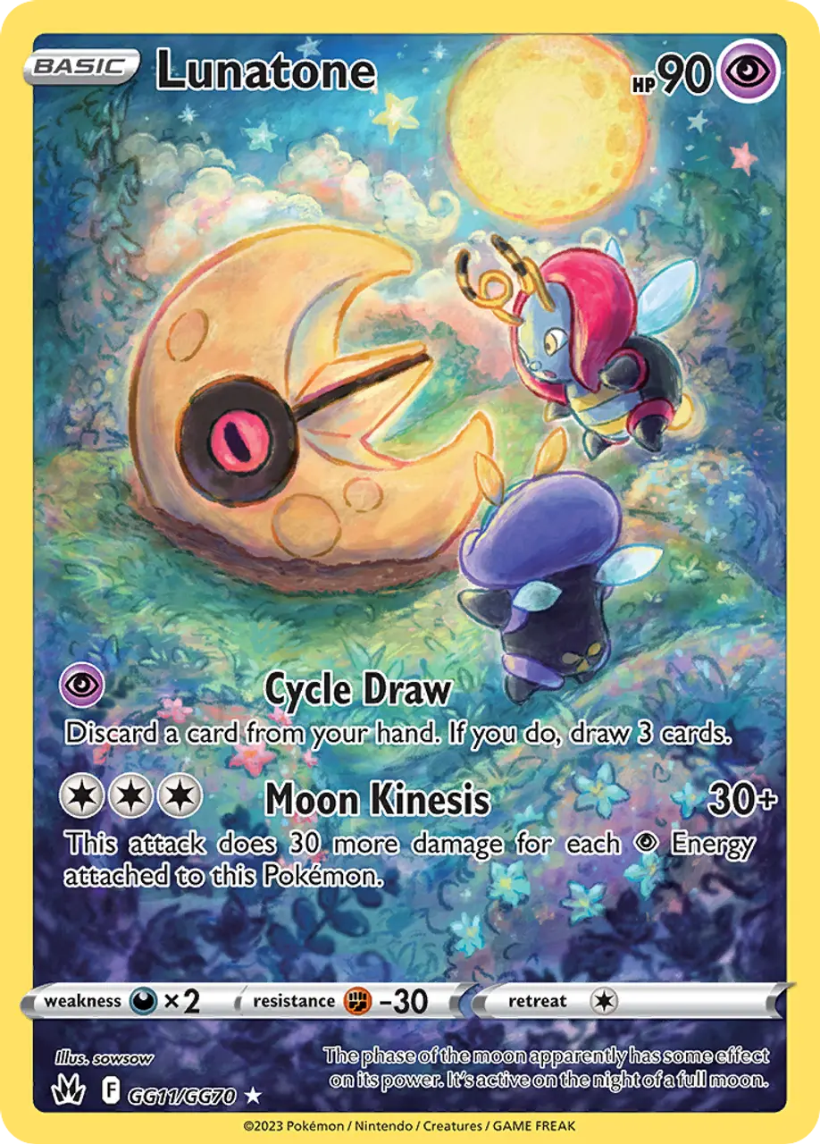 

Карточная игра Lunatone GG11/70 - Crown Zenith Galarian Gallery Holofoil