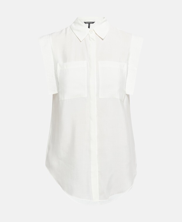 

Блузка без рукавов bcbgmaxazria, белый