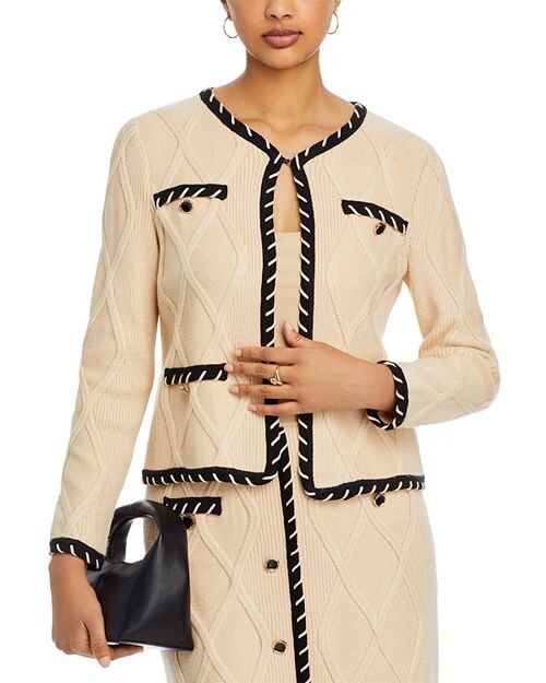 

Текстурный трикотажный жакет Misook, цвет Tan/Beige