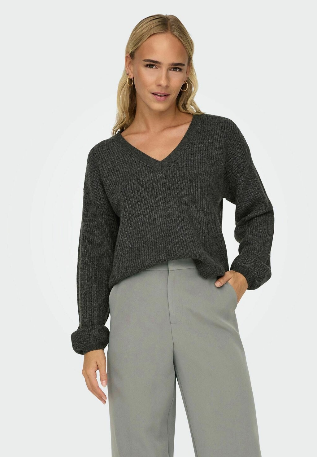

Свитшот ONLY LOOSE FIT, цвет dark grey melange