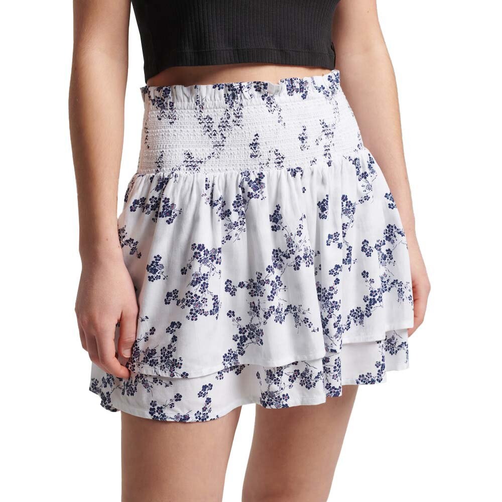 

Юбка Superdry Vintage Ruffle Smocked, белый