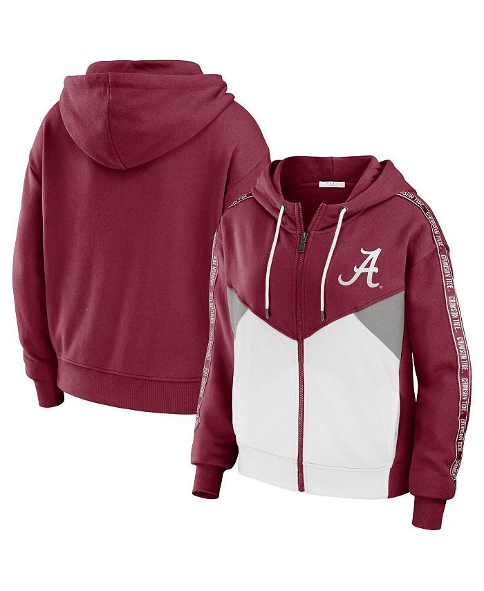 

Женская куртка с капюшоном и молнией во всю длину Crimson Alabama Crimson Tide Colorblock WEAR by Erin Andrews, красный