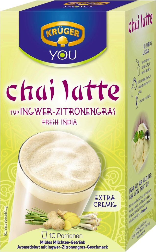 

Krüger You Chai Latte тип имбирно-лемонграсса Fresh India экстра-сливочный | 10 порций Krüger Family