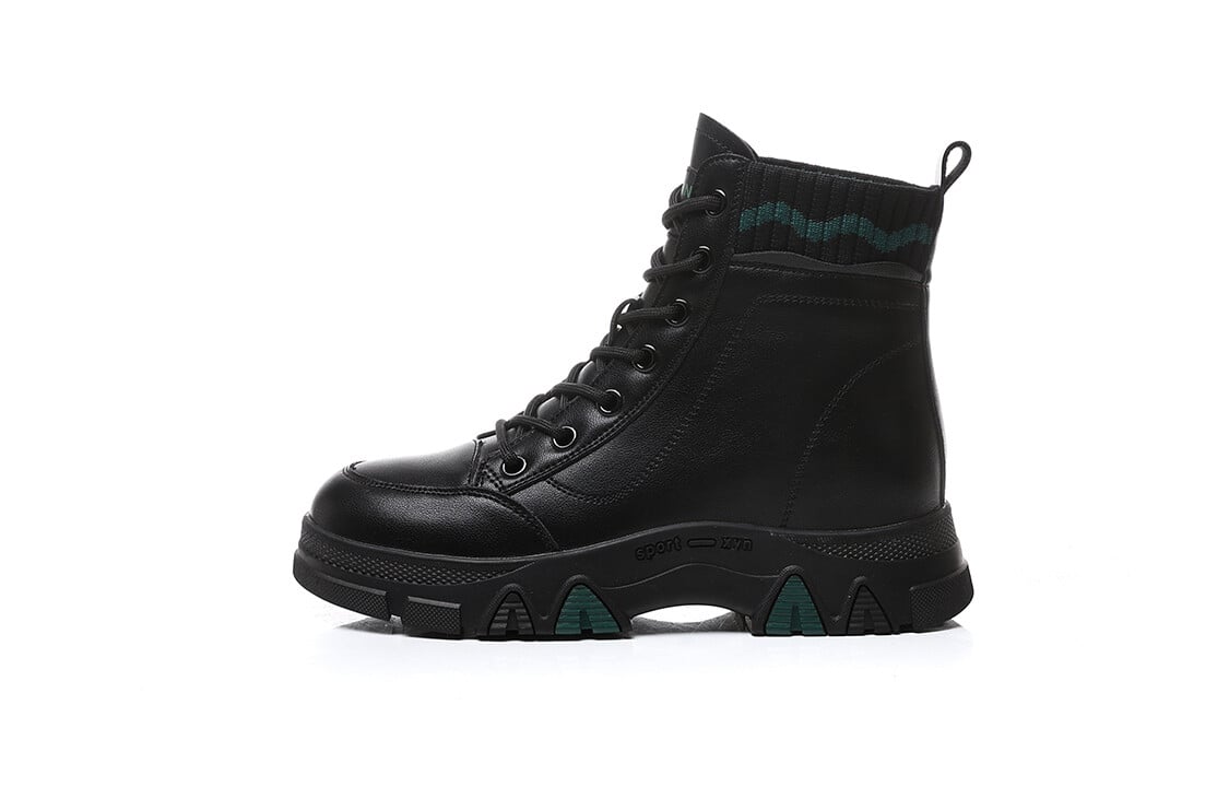 

Ботинки Martin Boot женские Pooq, цвет Black Fleece-Lined