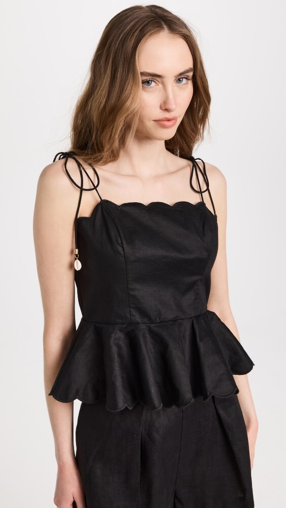 

Топ Zimmermann Cira Scallop, черный