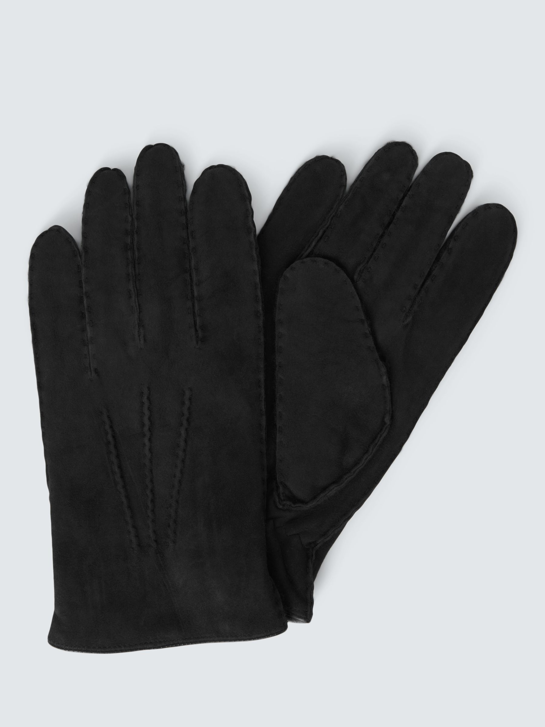 Перчатки из овчины John Lewis, черный русские меховые перчатки зимние теплые мужские замшевые перчатки из овчины и шерсти китайские производители оптовая продажа под заказ