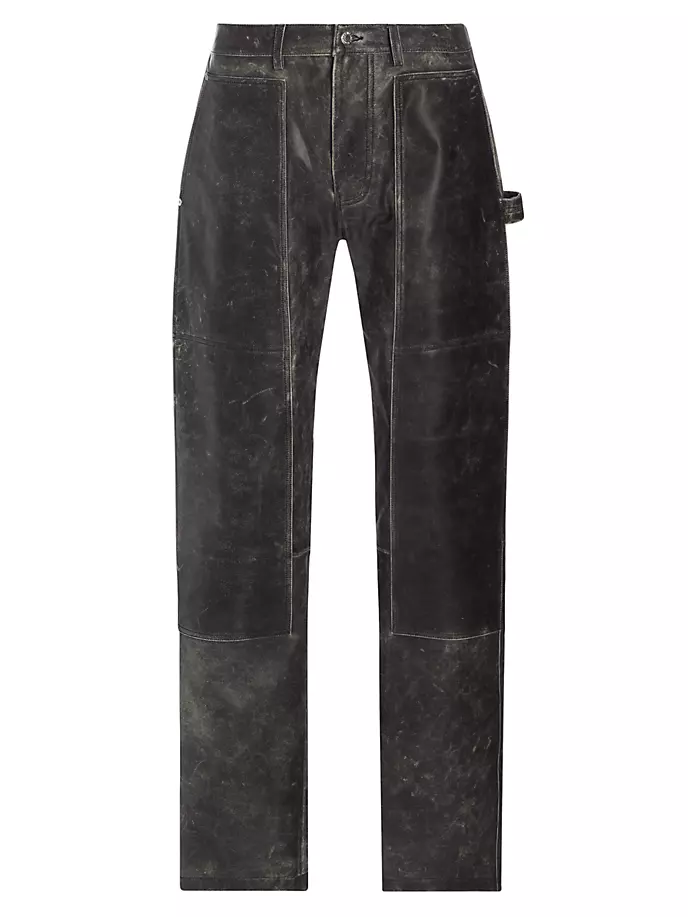 

Кожаные штаны плотника Helmut Lang, черный