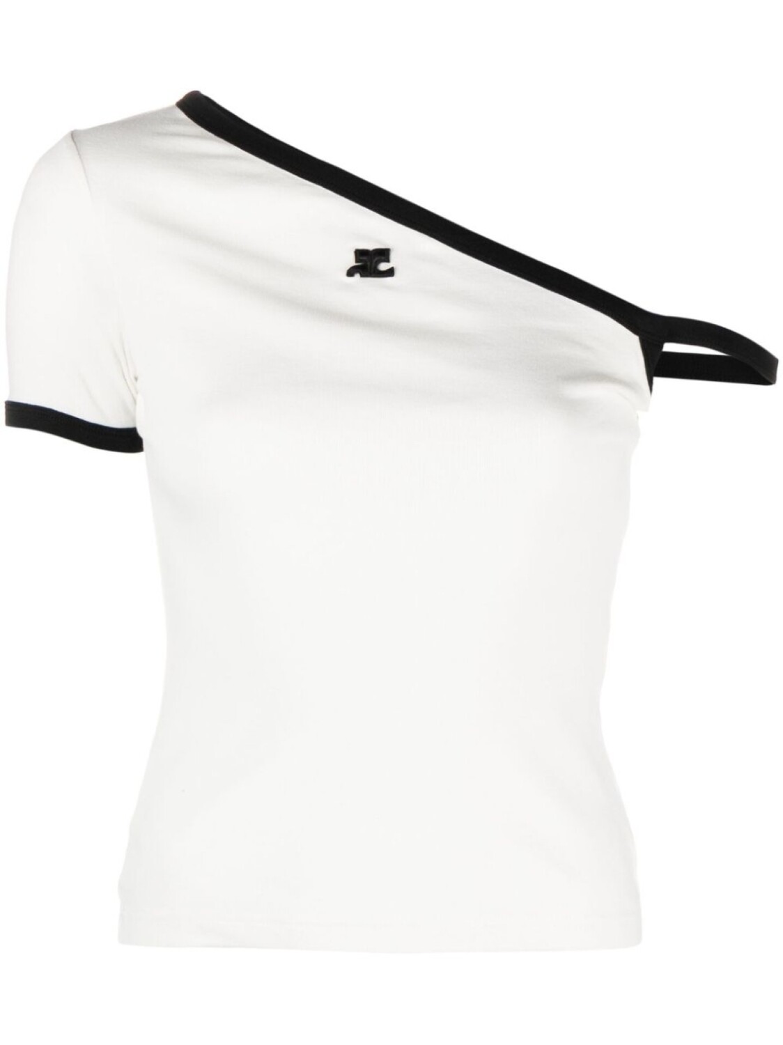 

Courrèges футболка асимметричного кроя, белый