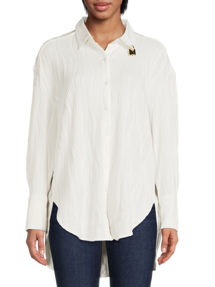 Рубашка оверсайз плиссе Marrisa Wilson New York, белый намотка верхняя wilson pro comfort 3шт белый