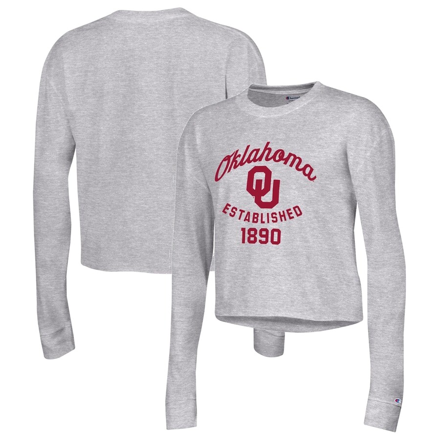 

Футболка с длинным рукавом Champion Oklahoma Sooners, серый