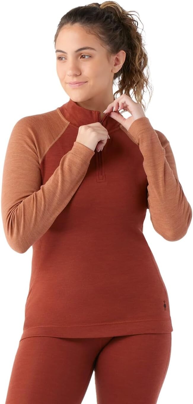 

Базовый слой Merino 250 на молнии 1/4 Smartwool, цвет Pecan Brown Heather