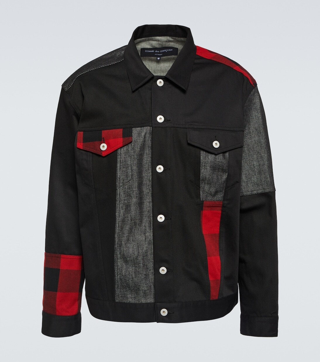 

Жакет из хлопка в стиле пэчворк Comme Des Garçons Homme, черный