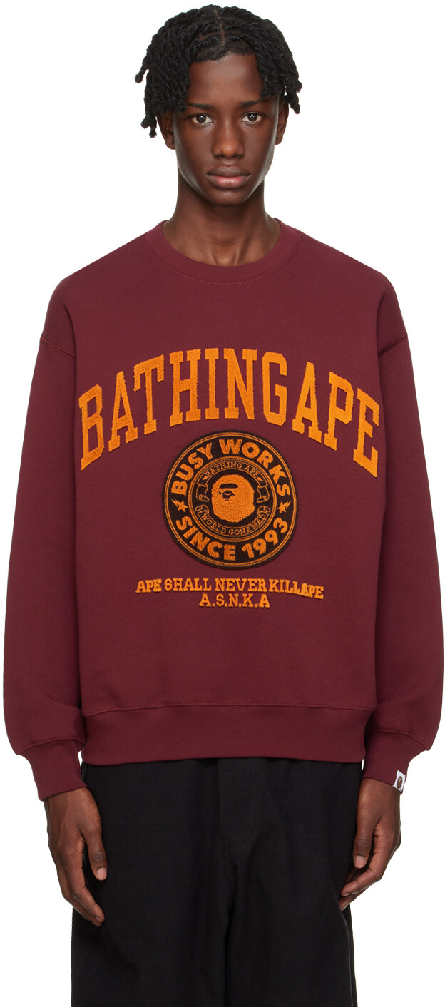 

Красный свитшот колледжа Bape