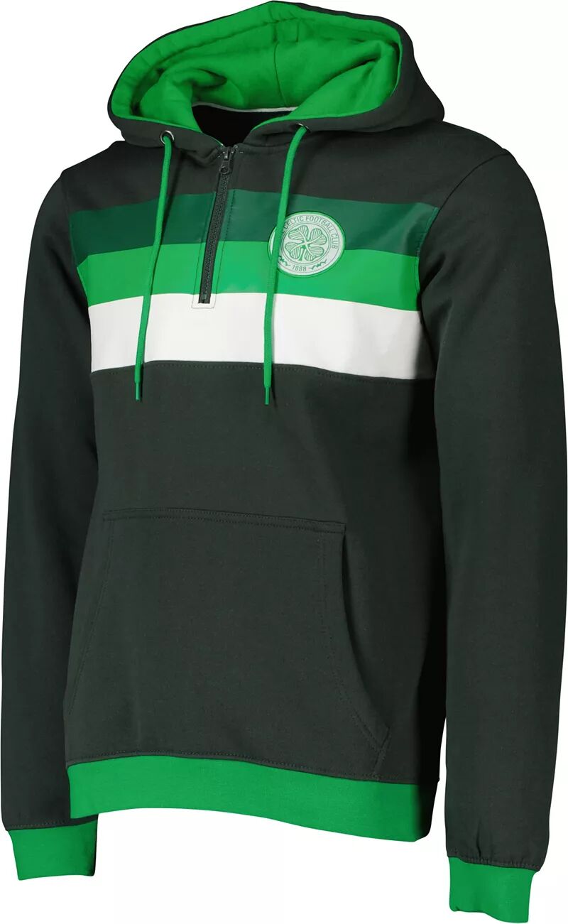 Зеленый пуловер с молнией с графическим рисунком Sport Design Sweden Celtic FC