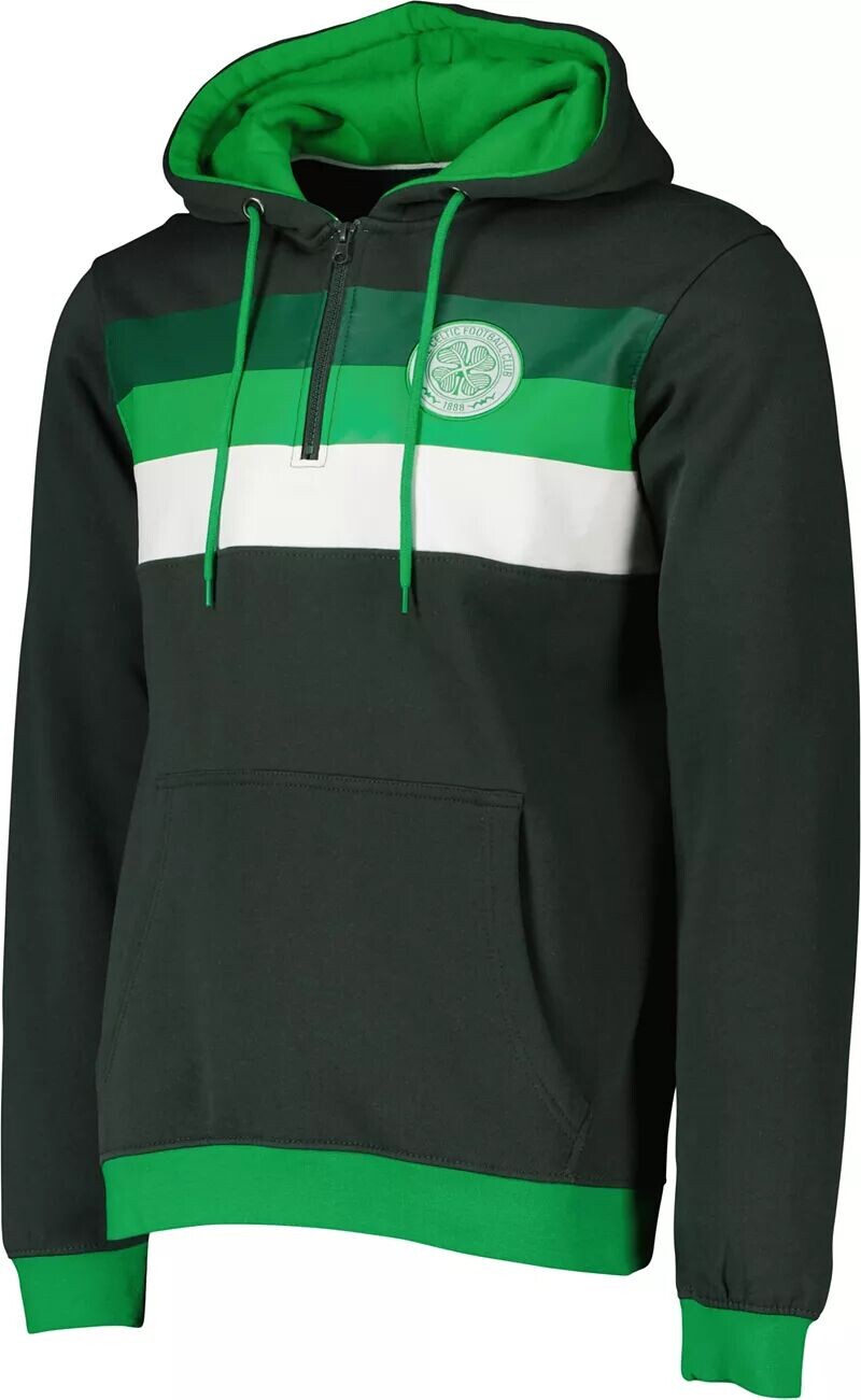 

Зеленый пуловер с молнией с графическим рисунком Sport Design Sweden Celtic FC