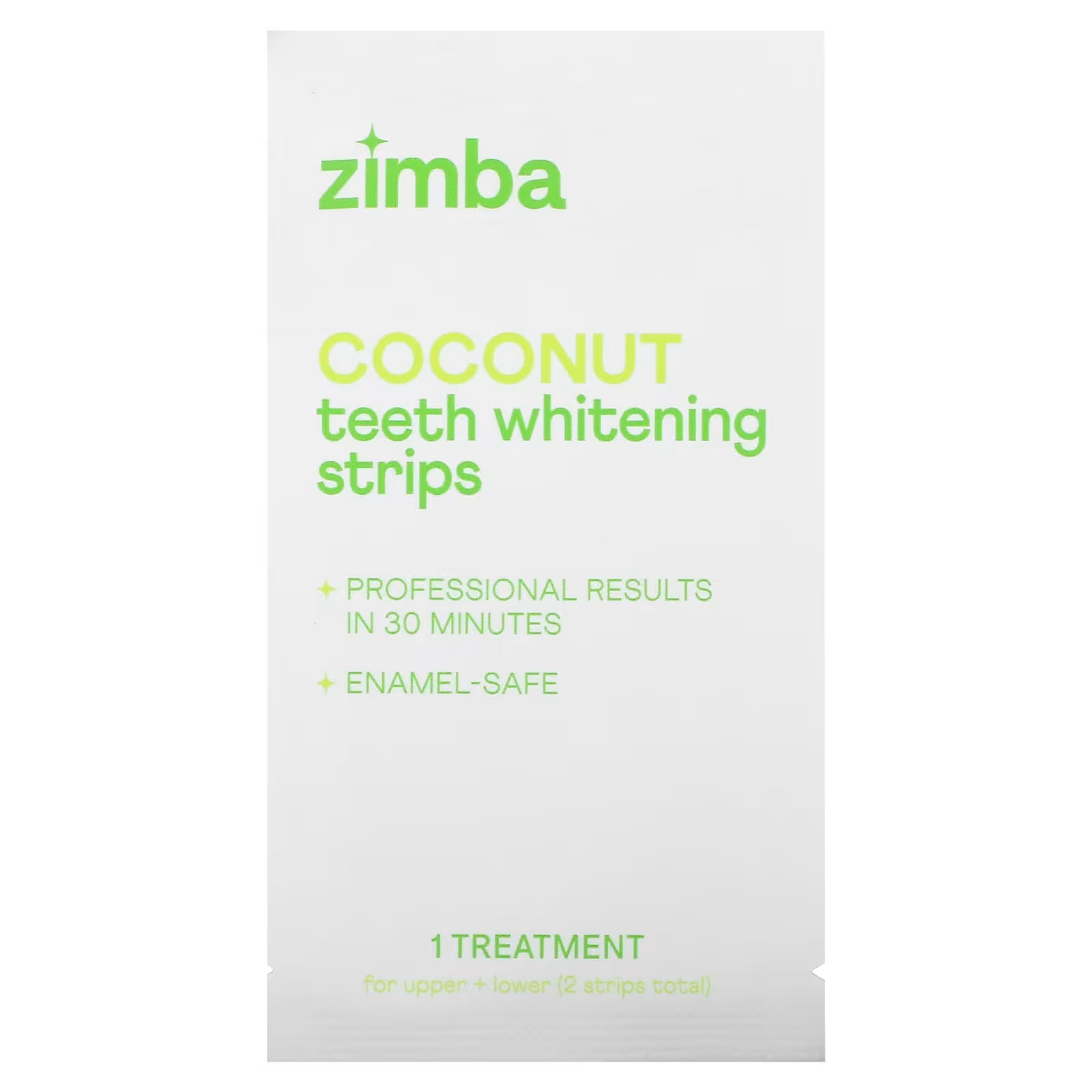 Полоски для отбеливания зубов Zimba с кокосом, 14 процедур профессиональные полоски для удаления волос на теле 12 полосок strep