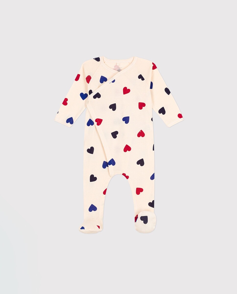

Хлопковая пижама с сердечком для малыша Petit Bateau, разноцветные