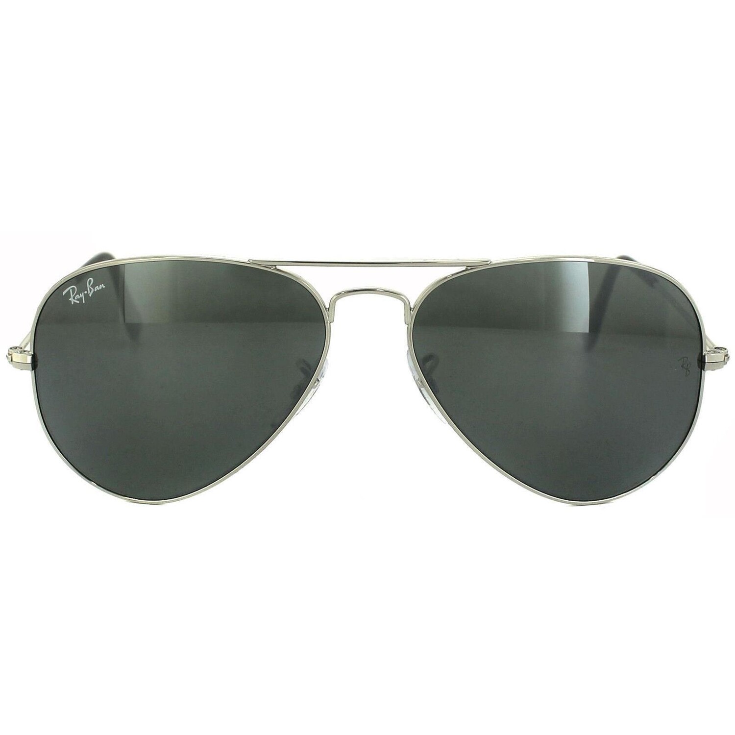 

Серебристо-серые зеркальные солнцезащитные очки-авиаторы Ray-Ban, серебро