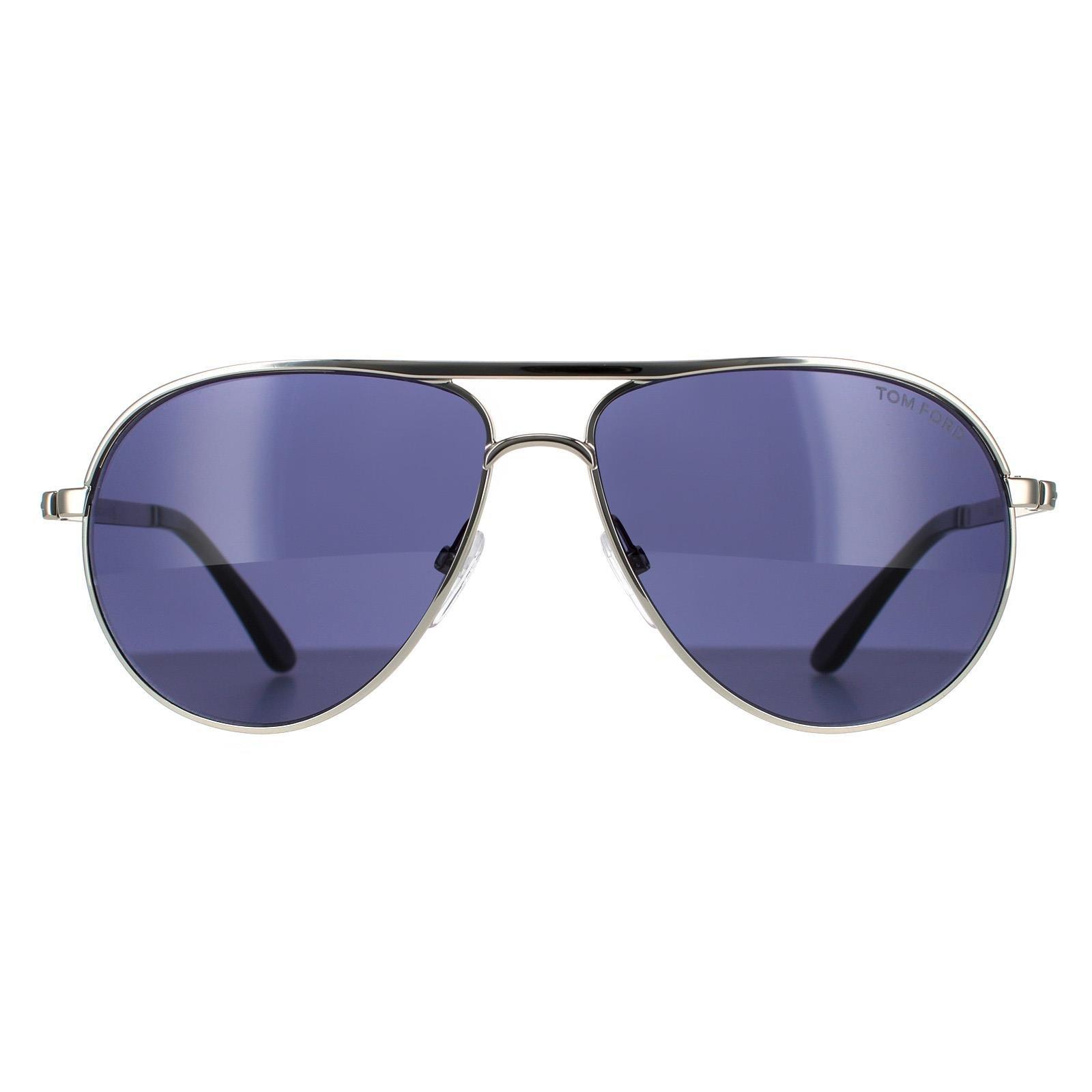 Солнцезащитные очки-авиаторы серебристо-синего цвета Tom Ford, серебро голицына н шарый а знак 007 джеймс бонд в книгах и на экране