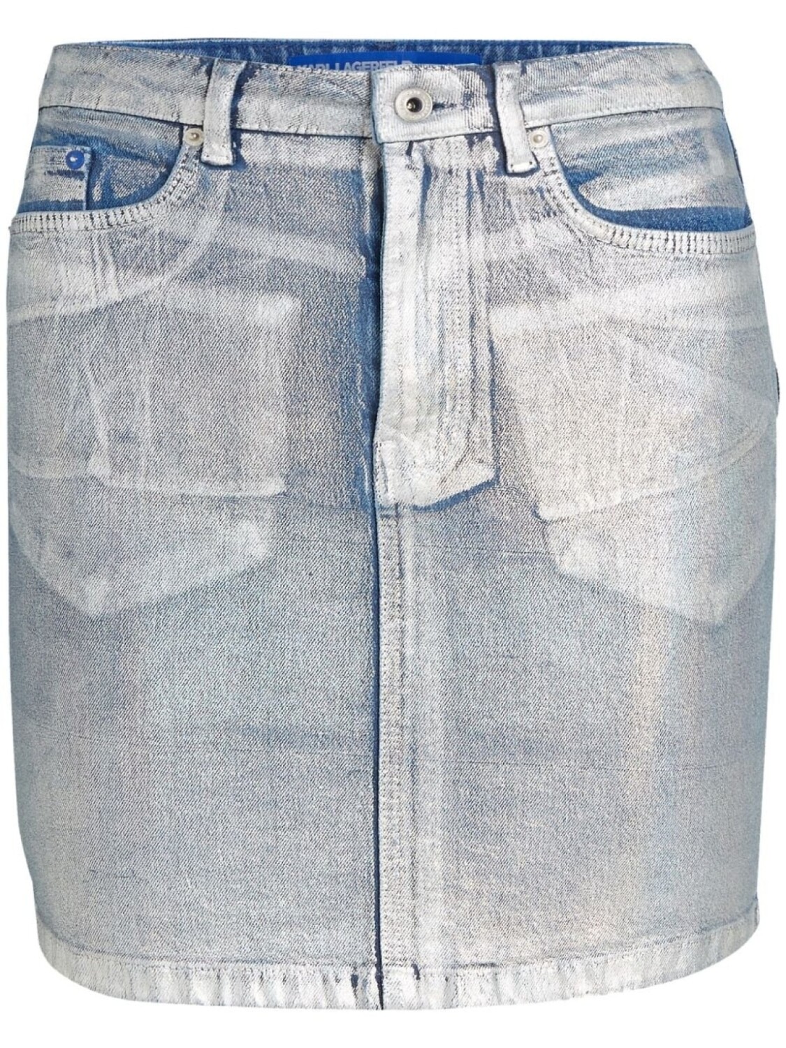 

Karl Lagerfeld Jeans джинсовая юбка с нашивкой-логотипом, синий