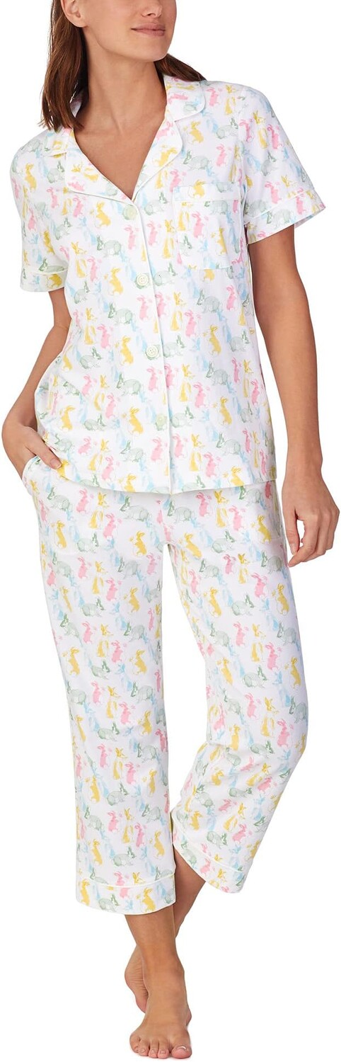 

Укороченная пижама с короткими рукавами Bedhead PJs, цвет Cotton Tail