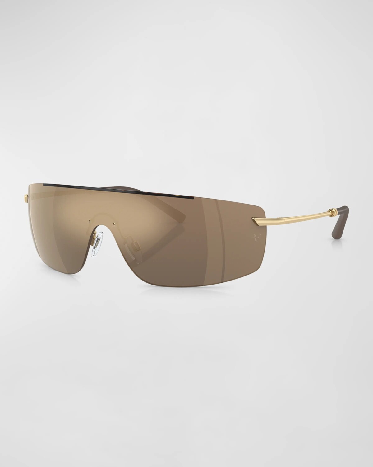 

Мужские солнцезащитные очки R-5 с металлическим щитком Oliver Peoples, цвет Gold Tort