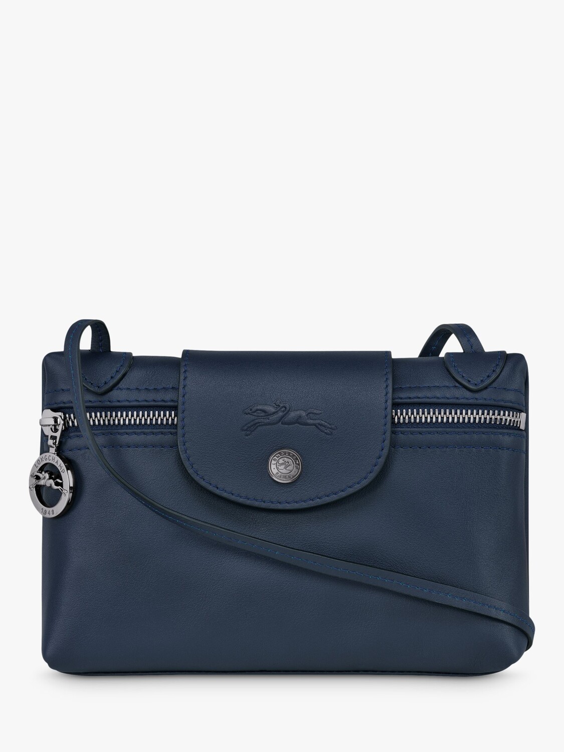 

Кожаная мини-сумка через плечо Longchamp Le Pliage Xtra, темно-синяя