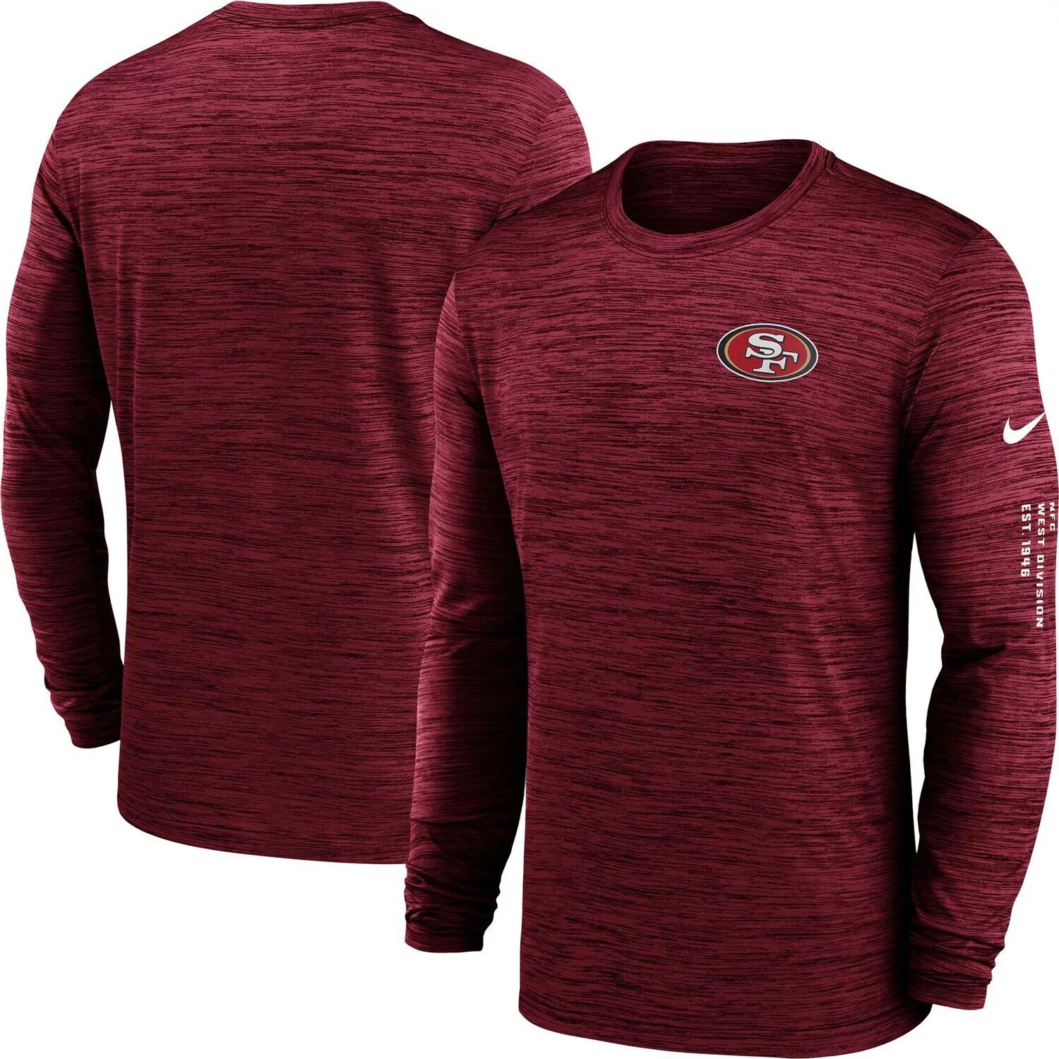 

Мужская футболка Scarlet San Francisco 49ers Velocity с длинным рукавом Nike