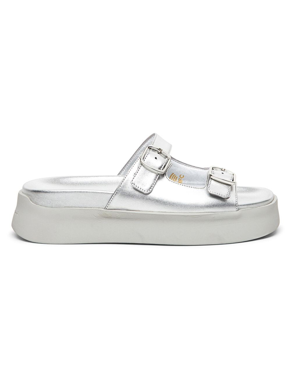 

Кожаные сандалии на платформе Santoni, серебряный