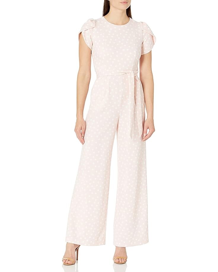 

Ремень Calvin Klein Women's Tulip Sleeve Jumpsuit with Self, цвет Petal/White