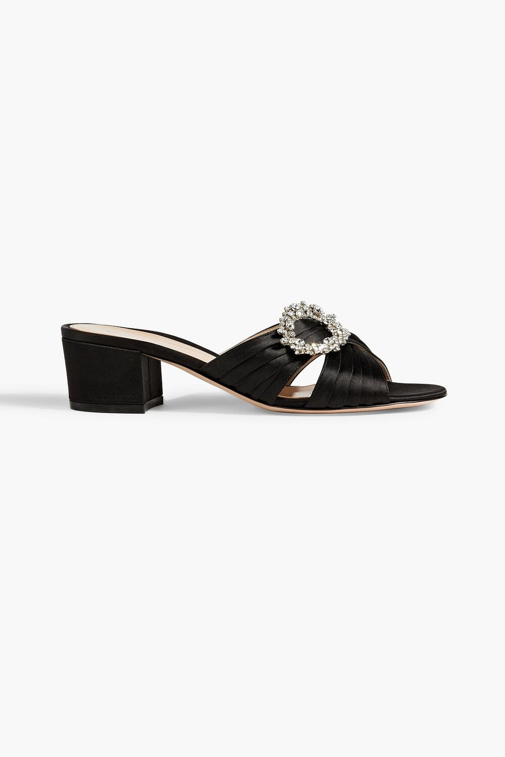 

Атласные мюли с кристаллами GIANVITO ROSSI, черный