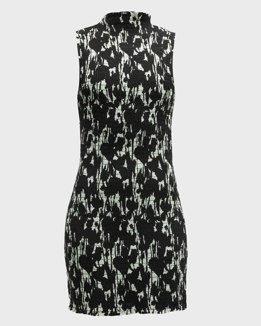 

Присборенное облегающее мини-платье с цветочным принтом Proenza Schouler White Label