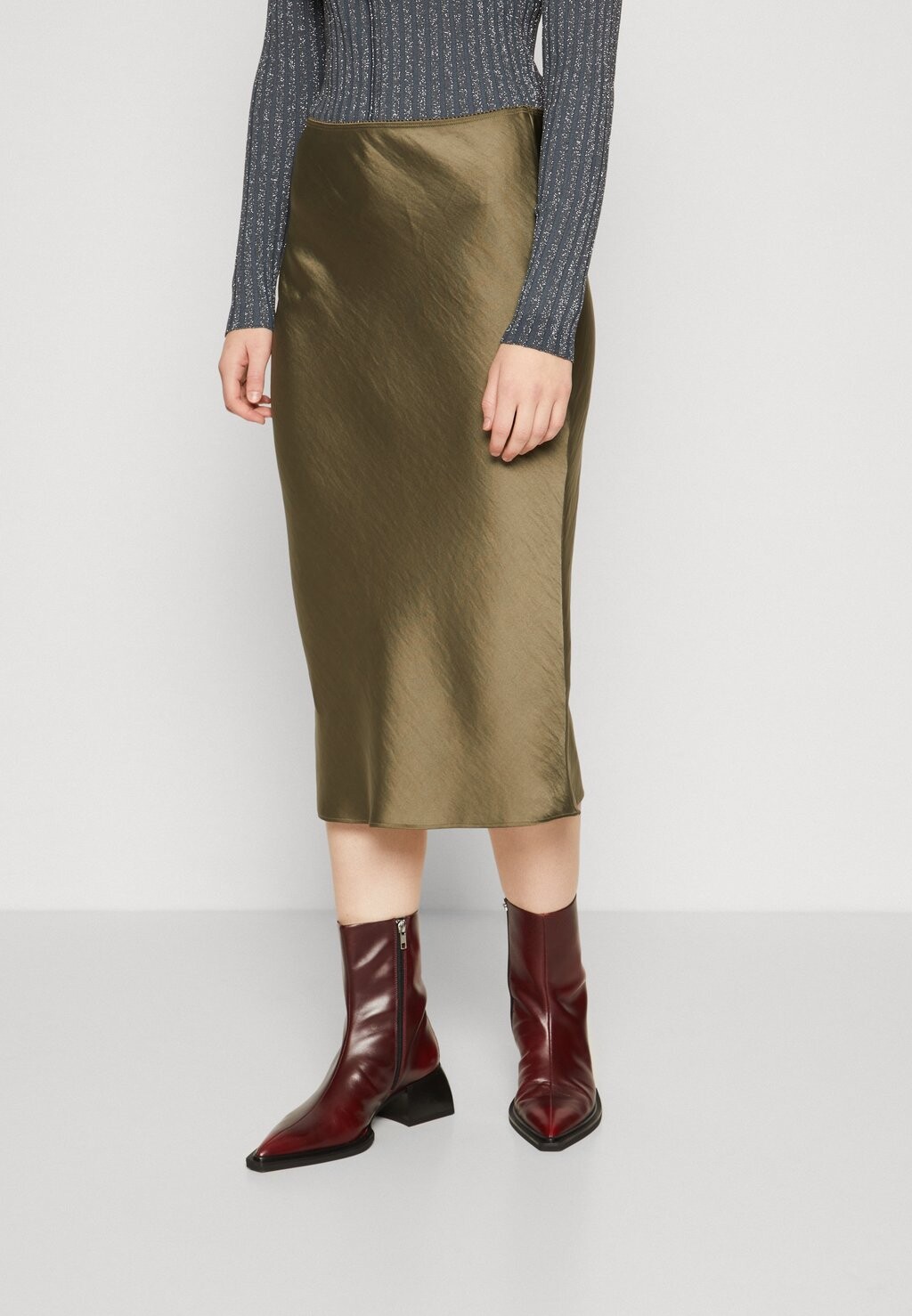 

Юбка-карандаш Agneta Skirt Samsøe Samsøe, цвет dusty olive