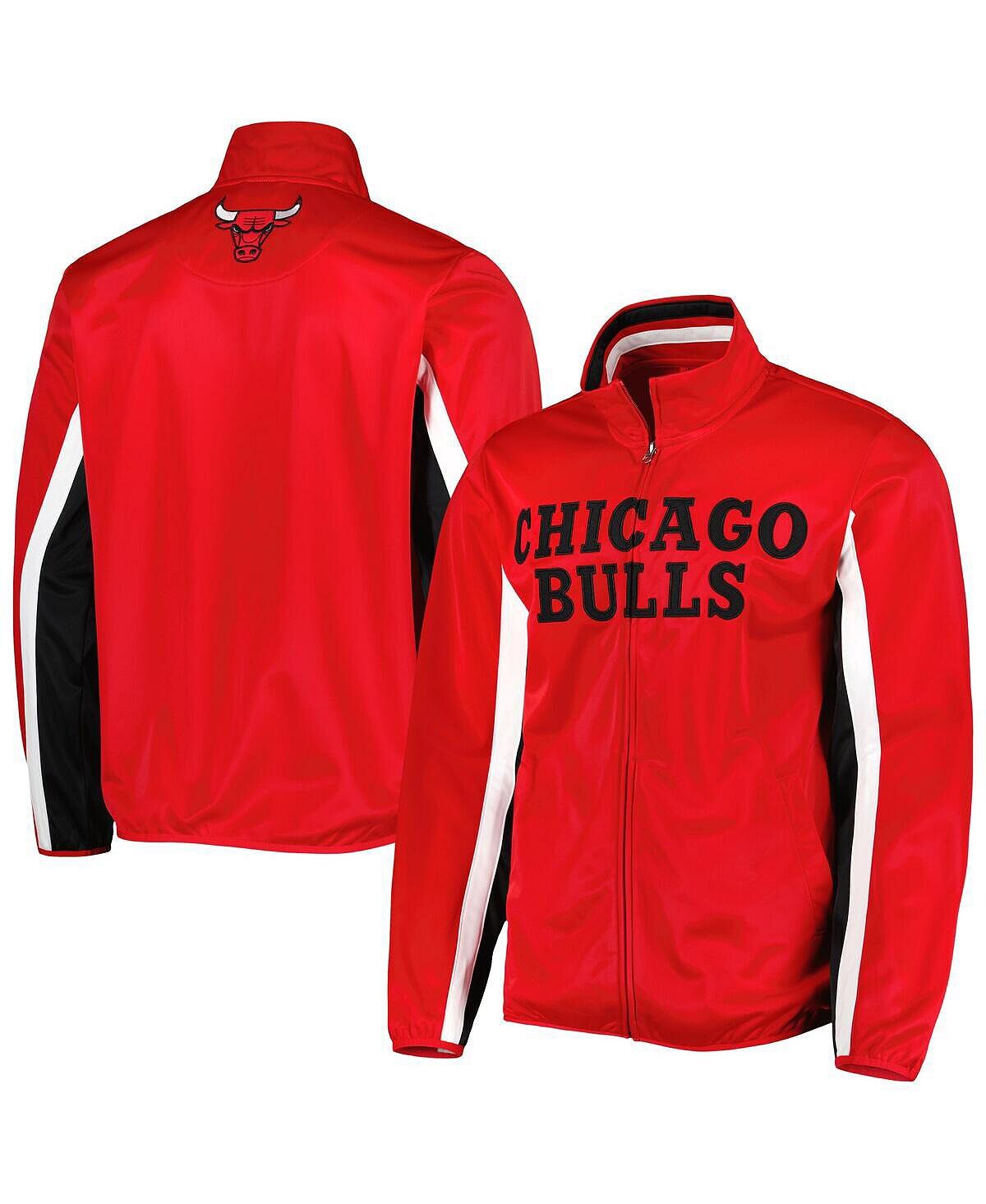 

Мужская спортивная куртка с молнией во всю длину Red Chicago Bulls Contender Wordmark G-III Sports by Carl Banks