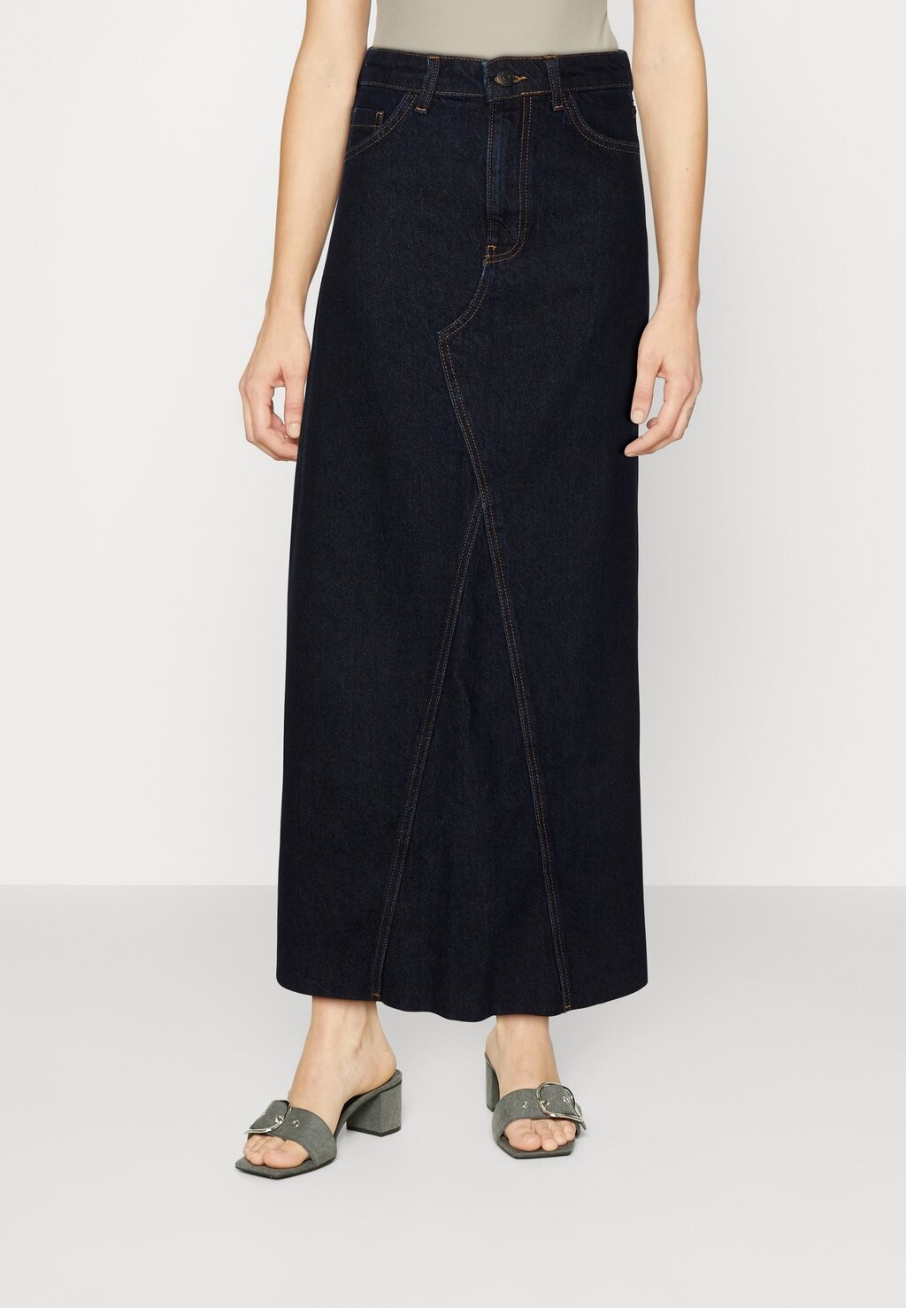 

Юбка Object OBJHARLOW LONG SKIRT, цвет dark blue denim