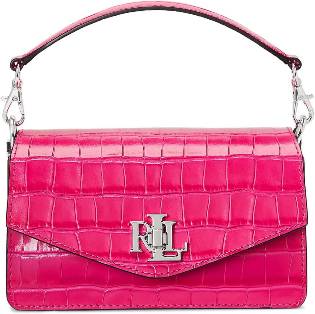 

Маленькая сумка через плечо Tayler с тиснением LAUREN Ralph Lauren, цвет Sport Pink