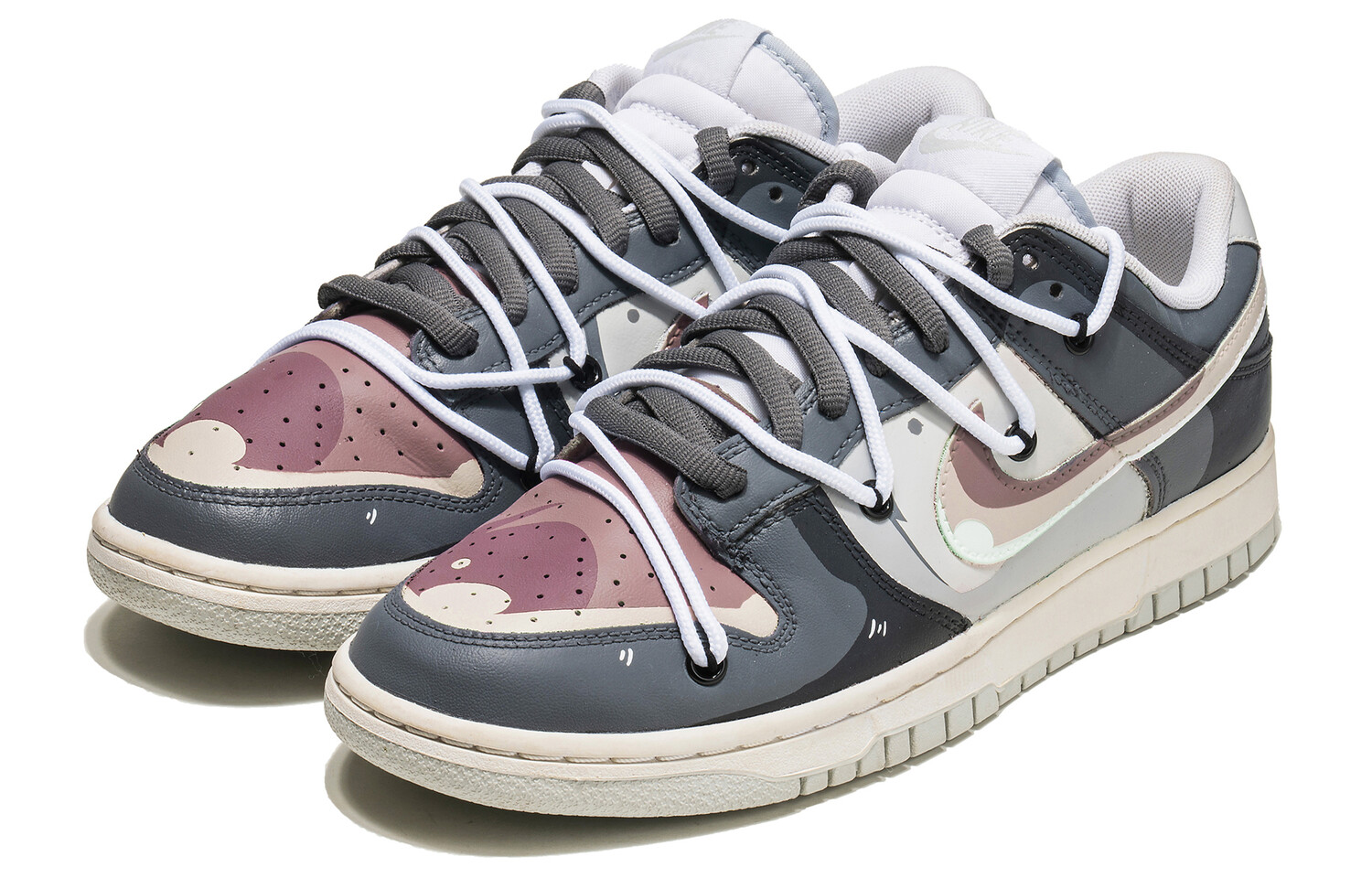 

Кроссовки Nike Dunk Skateboarding Shoes Men Low-top Grey/brown/black, серый